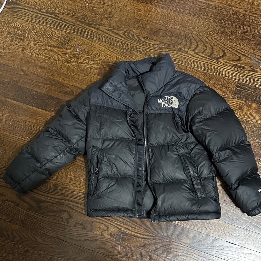 The North Face Kids Charcoal Puffer Jacket